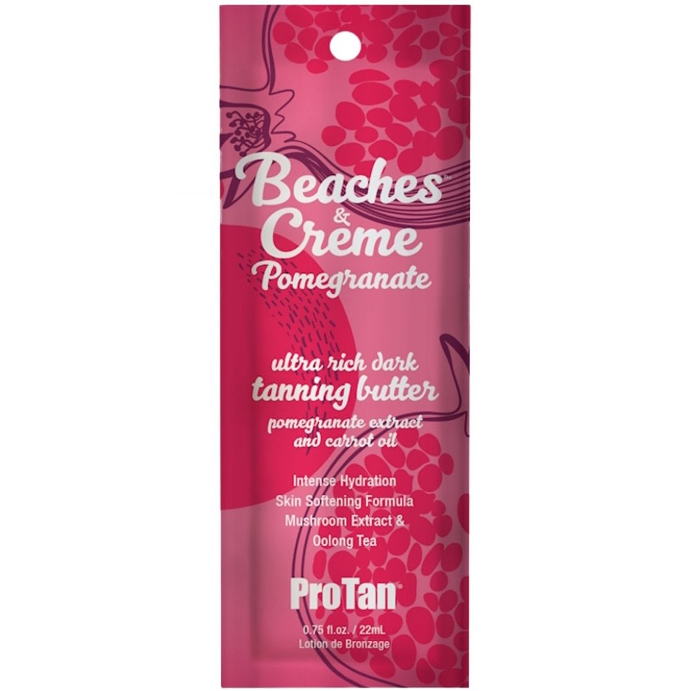 Pro Tan Beaches and Creme Pomegranate Tan Accelerator Lotion, sachet